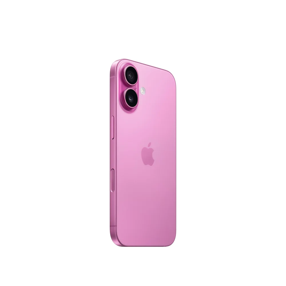 iPhone 16 - Rosa ângulo lateral