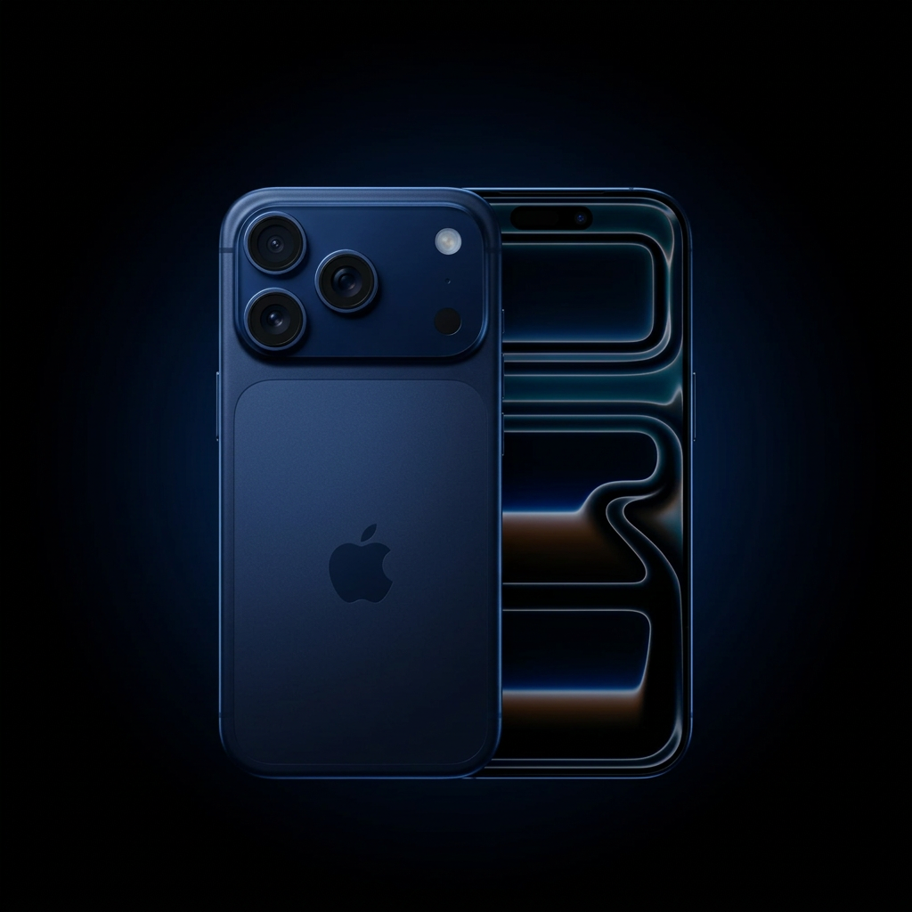 iPhone 17 Pro - Azul Escuro criativo